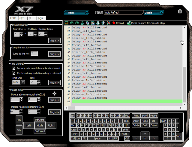 Script Macro X7