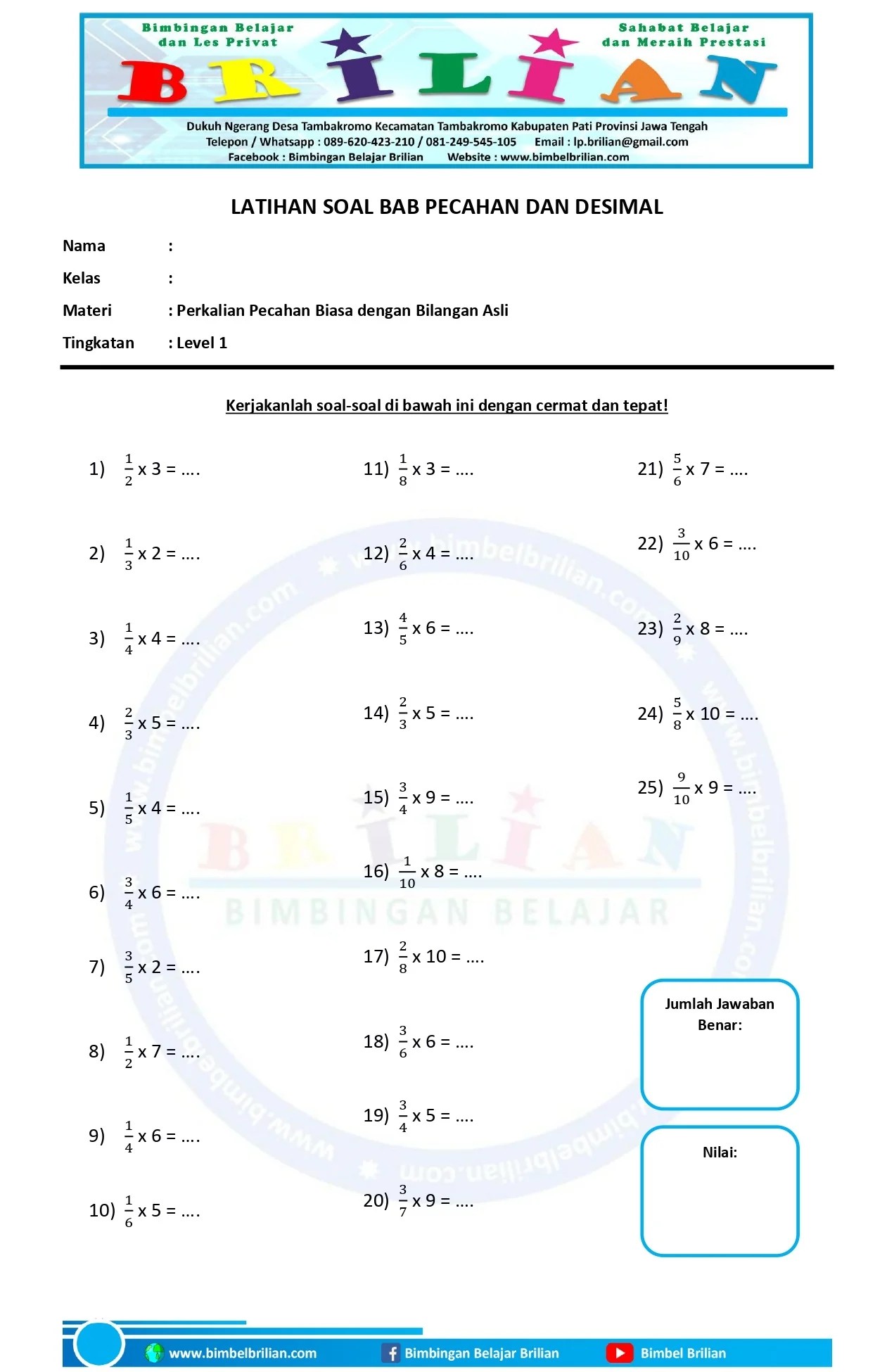 7 Rahasia Mudah Kuasai Contoh Soal Cerita Kelas 4 Persen Desimal Pecahan Campuran Terbaru