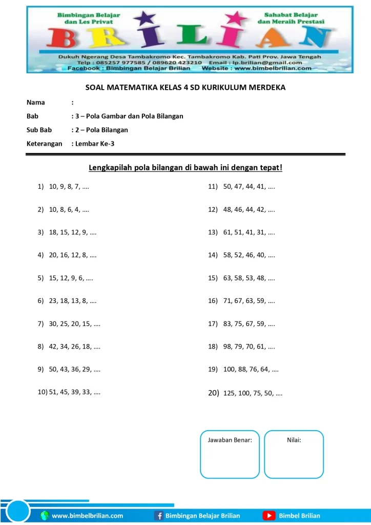 7 Rahasia Nilai Sempurna dengan Contoh Soal Cerita Matematika Bilangan Bulat Kelas 4