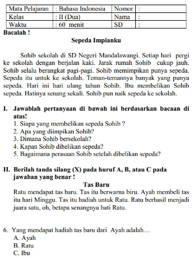 Persiapan Cerdas Menghadapi UAS 1 Kelas 2 SD Panduan Lengkap dengan