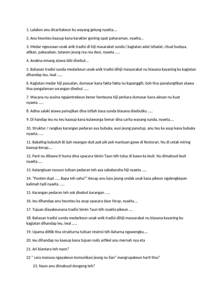 ujian sekolah bahasa sunda kelas 12