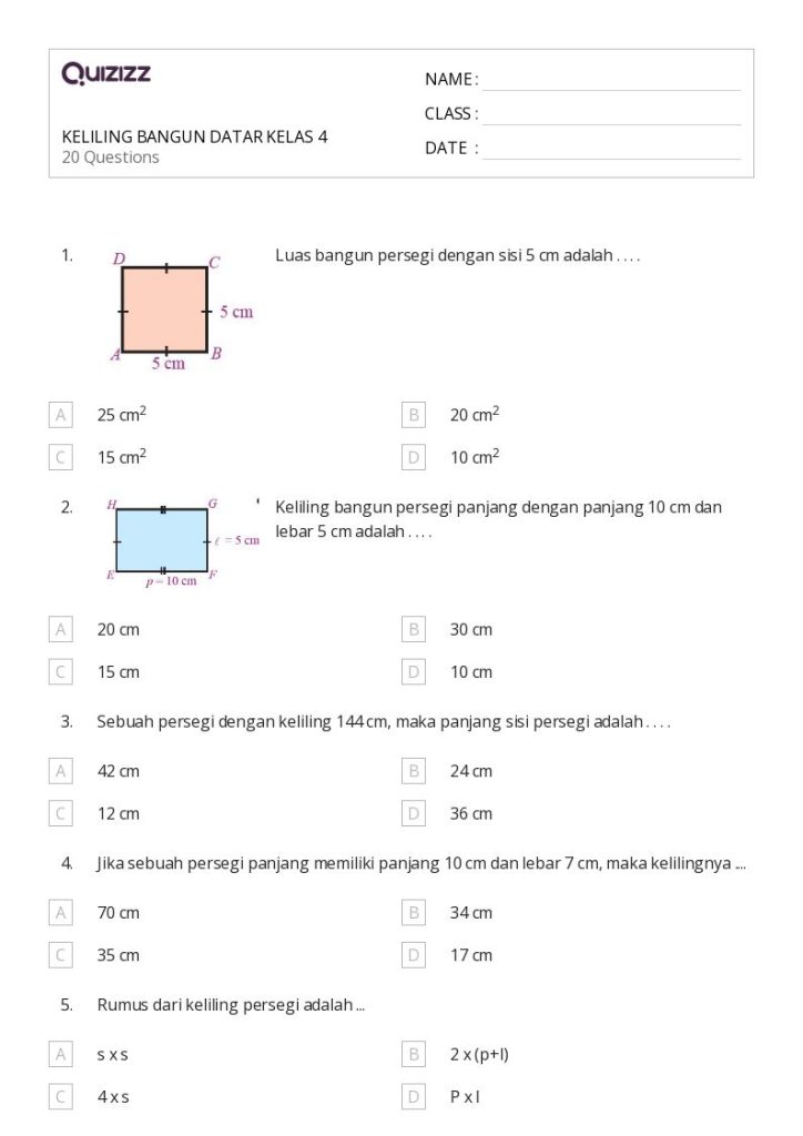 5 Contoh Soal Cerita Bangun Datar Kelas 4 yang Sering Bikin Salah Paham