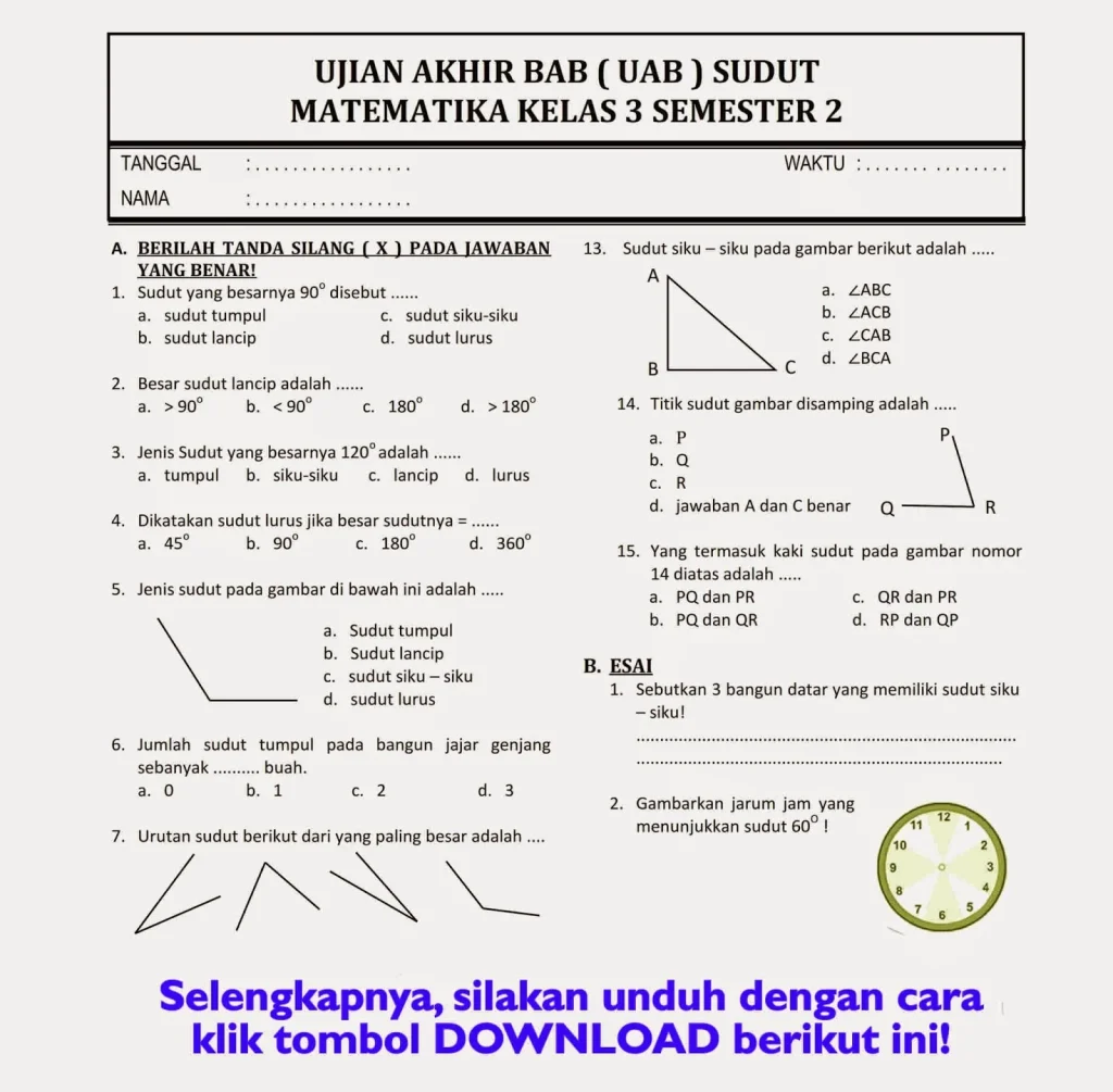 Ternyata 7 Soal Matematika Kelas 3 Semester 2 Ini Paling Sering Keluar di Ujian!