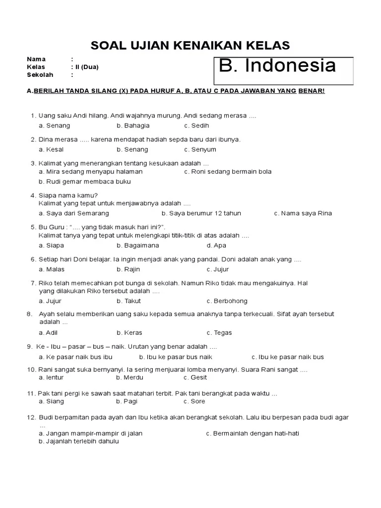 7 Rahasia Menguasai Soal Ulangan Bahasa Indonesia Kelas 2 Semester 2 yang Jarang Diketahui