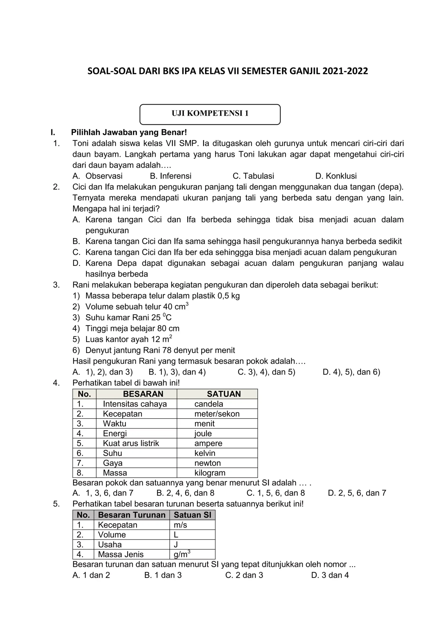 Akhirnya 7 Contoh Soal IPA SMP Kelas 7 Semester 2 yang Wajib Kamu Kuasai Sebelum Ujian