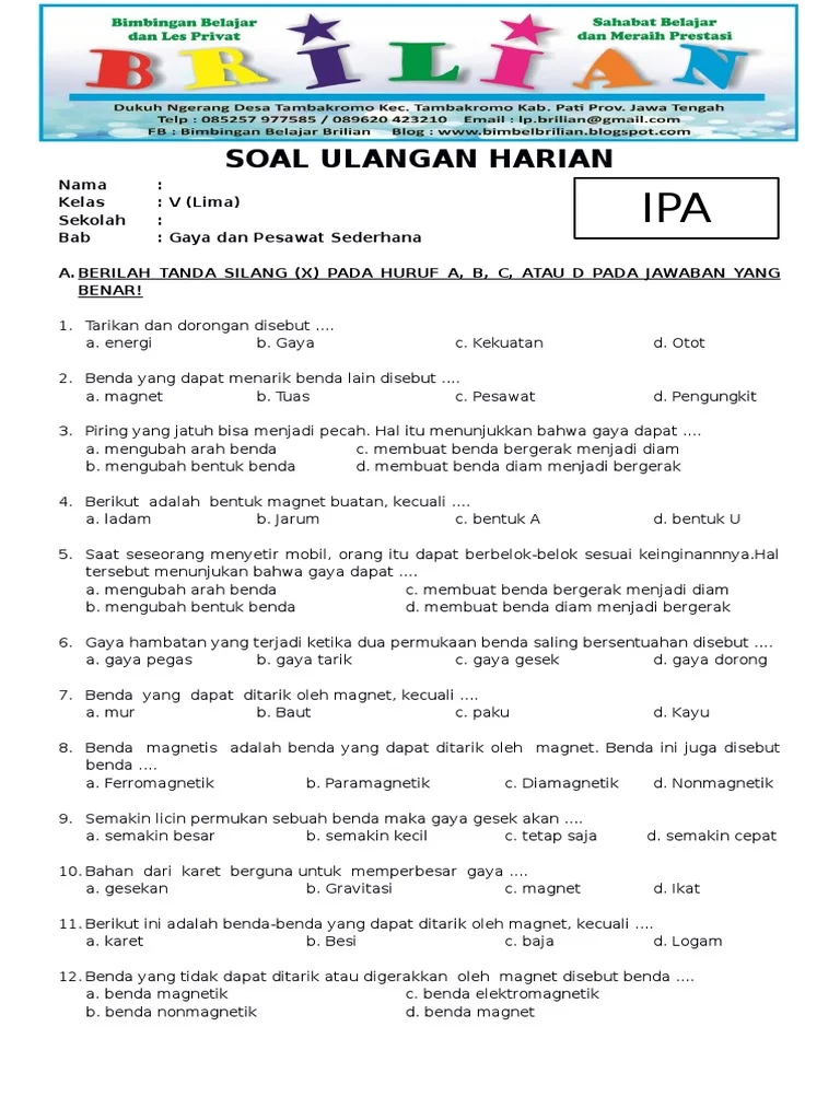 Contoh Soal IPA UKK Kelas 5 Semester 2 Terbaru 2026, 3 Rahasia Jawaban yang Sering Muncul