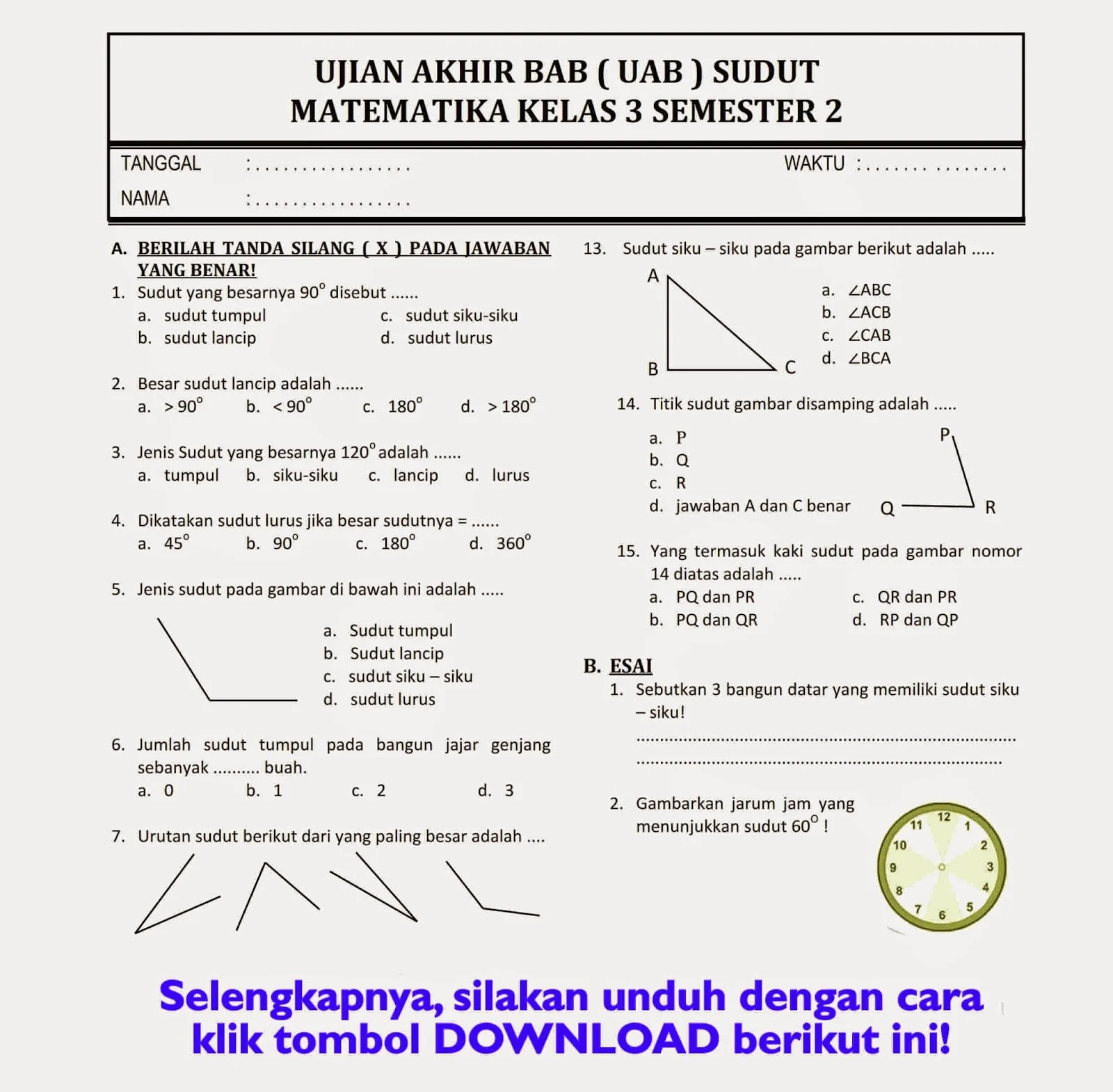 Terbukti 5 Cara Cepat Kuasai Kumpulan Soal Latian UTS SD Kelas 3 Semseter 2 Sebelum Ujian