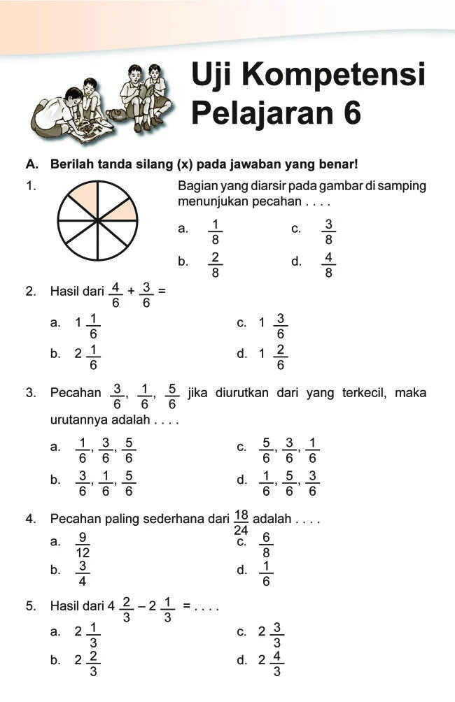 Rahasia Kumpulan Soal Matematika Kelas 3 Pecahan untuk Lolos PTS Semester 1 Sekarang