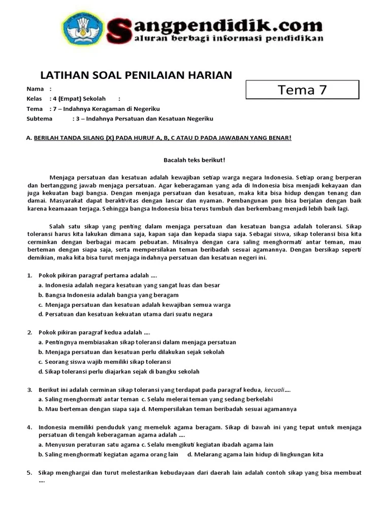 Rahasia Jawab Cepat Soal Tematik Kelas 4 Tema 7 Revisi 2017 yang Wajib Tahu
