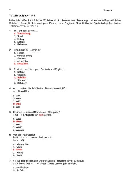 Rahasia Lulus Ujian dengan Kumpulan Soal Bahasa Jerman Kelas XII Semester 1 Terbaru