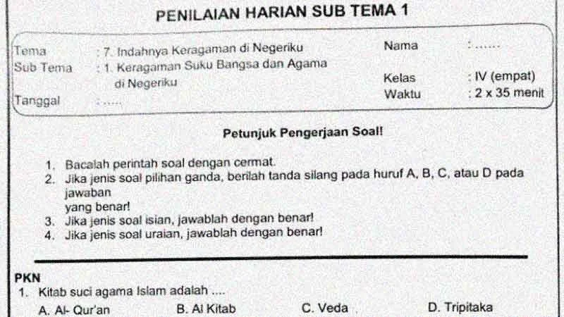 Ternyata Ini Rahasia Cari soal tematik kelas 4 tema 7 subtema 1 riefawa.blogspot.com Tercepat
