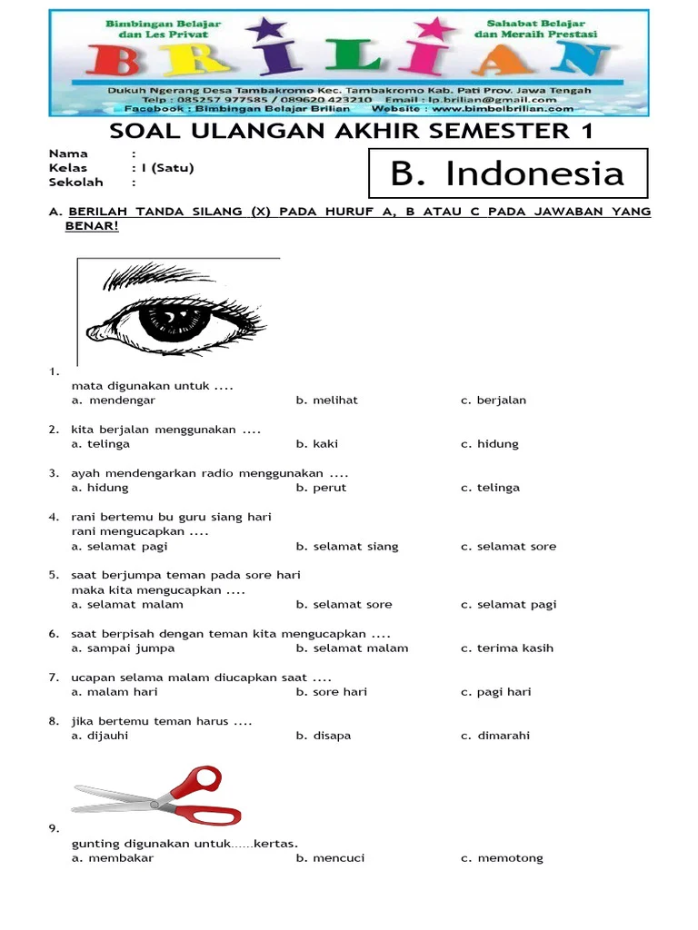 Wajib Tahu 3 Bocoran soal bahasa kelas 1 sd semester 1 kurikulum 2013 Agar Nilai Sempurna Wajib Tahu 3 Bocoran soal bahasa kelas 1 sd semester 1 kurikulum 2013 Agar Nilai Sempurna