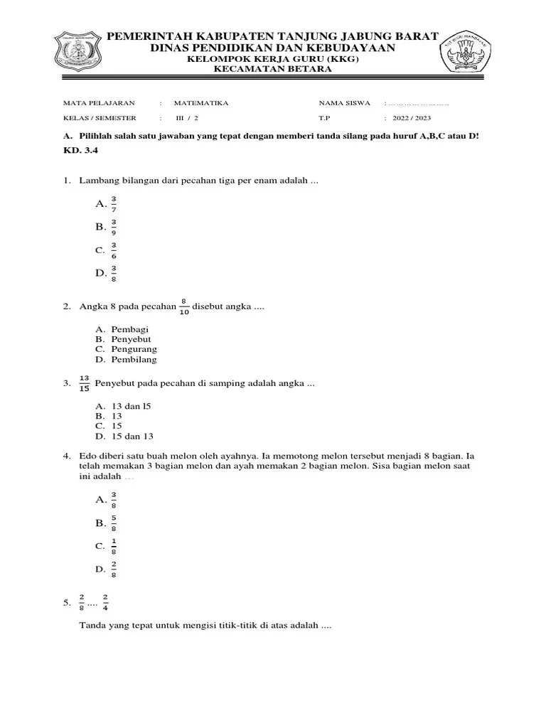Wajib Tahu Kumpulan Soal Matematika Kelas 3 K13 Semester 2 Agar Anak Makin Pintar Wajib Tahu Kumpulan Soal Matematika Kelas 3 K13 Semester 2 Agar Anak Makin Pintar