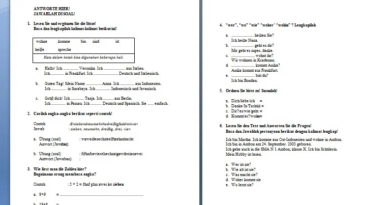 Wajib Tahu Rahasia Lulus Soal Bahasa Jerman Kelas 10 Semester 1 Agar Nilai Sempurna